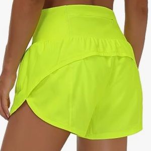 Neon Yellow Shorts (LULULEMON LOOKALIKES)